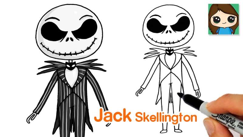 How-To-Draw-Jack-Skellington-Easy-The-Nightmare-Before-Christmas-1 How To Draw Jack Skellington: 21 Easy Tutorials