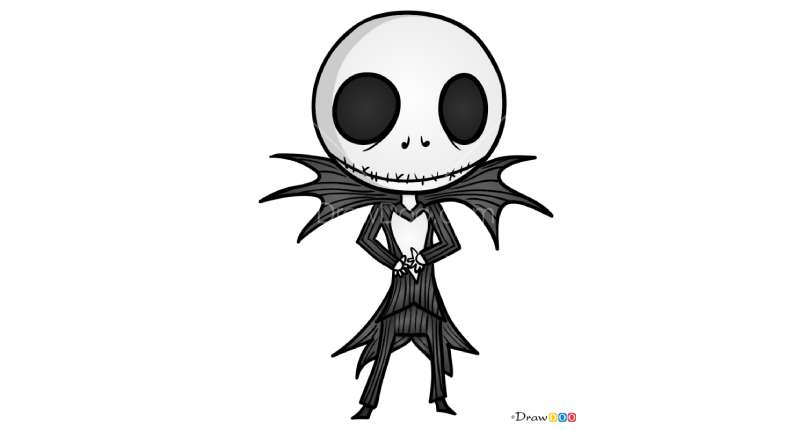 How-To-Draw-Jack-Skellington-Halloween How To Draw Jack Skellington: 21 Easy Tutorials