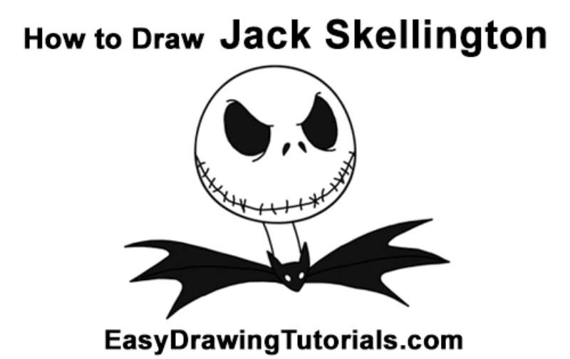 How-To-Draw-Jack-Skellington-Video-Step-By-Step-Pictures-1 How To Draw Jack Skellington: 21 Easy Tutorials