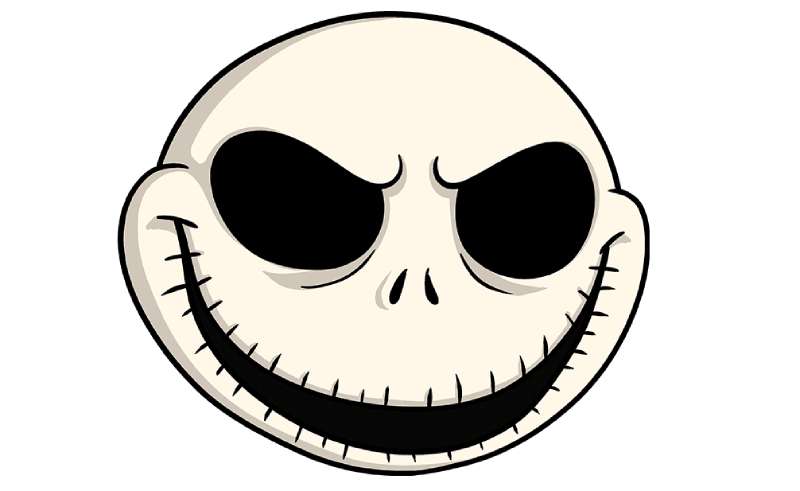 How-To-Draw-Jack-Skellingtons-Face-1 How To Draw Jack Skellington: 21 Easy Tutorials