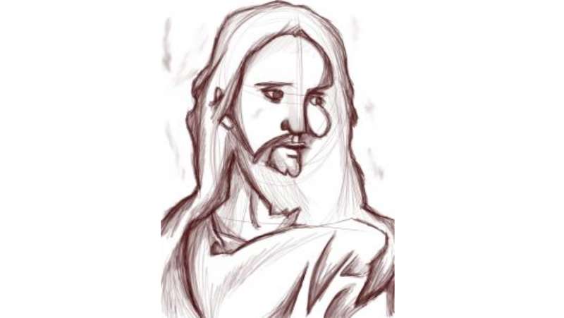 How-To-Draw-Jesus-Christ-In-Pencil-Step-By-Step How To Draw Jesus Quickly And Easily
