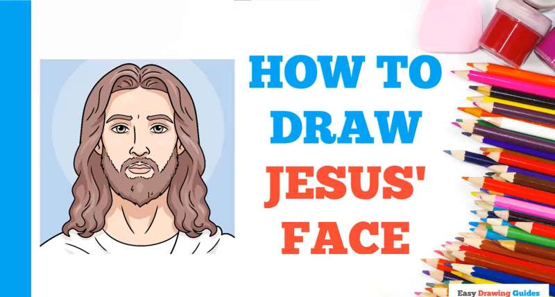 How-To-Draw-Jesus-Face-1 How To Draw Jesus Quickly And Easily