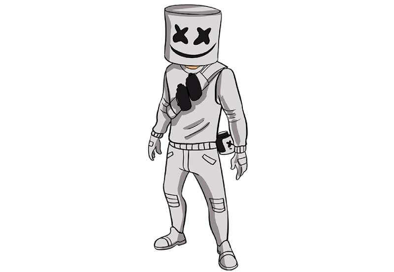 How-To-Draw-Marshmello-From-Fortnite-1 How To Draw Fortnite Characters: 26 Tutorials