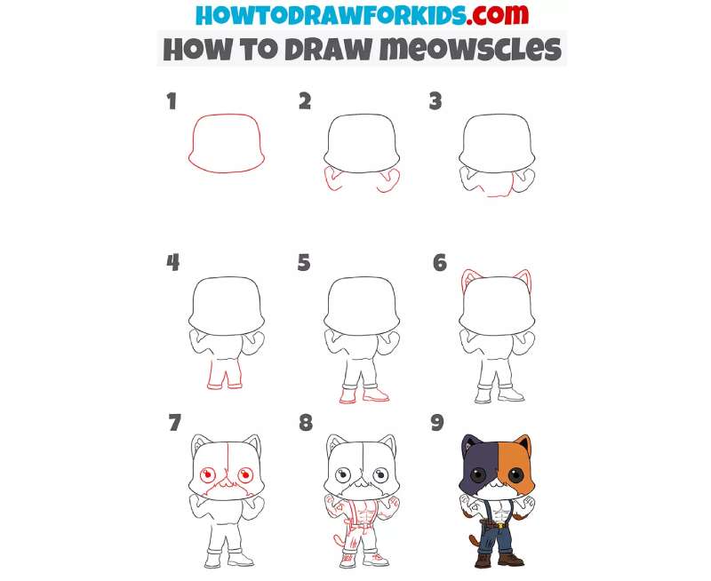 How-To-Draw-Meowscles-1 How To Draw Fortnite Characters: 26 Tutorials