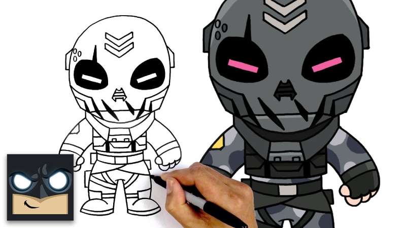 How-To-Draw-Metal-Mouth-Fortnite-1 How To Draw Fortnite Characters: 26 Tutorials