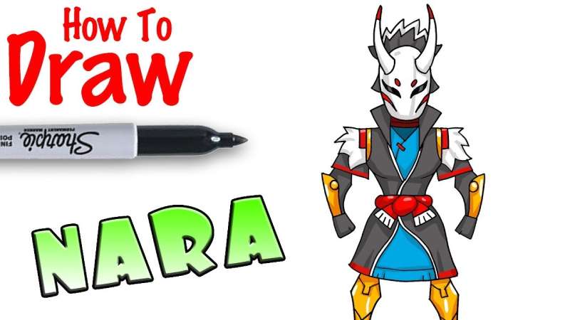 How-To-Draw-Nara-Fortnite-1 How To Draw Fortnite Characters: 26 Tutorials