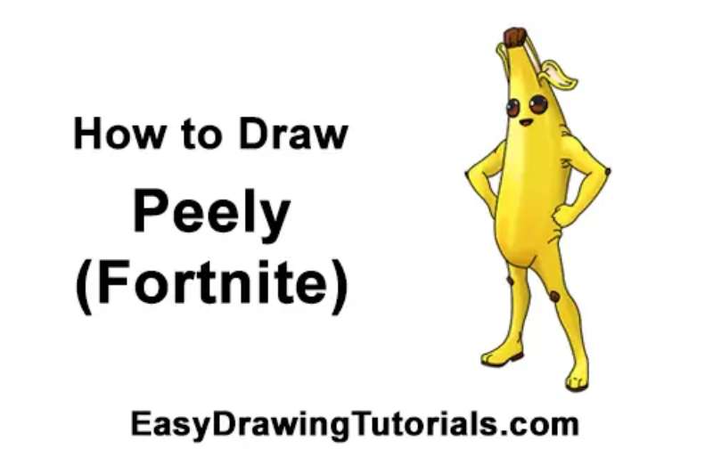 How-To-Draw-Peely-Fortnite-With-Step-By-Step-Pictures-1 How To Draw Fortnite Characters: 26 Tutorials