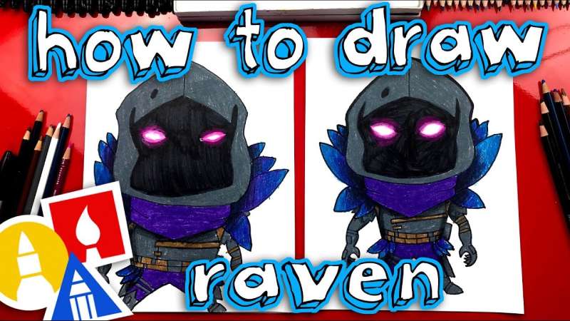 How-To-Draw-Raven-From-Fortnite-1 How To Draw Fortnite Characters: 26 Tutorials