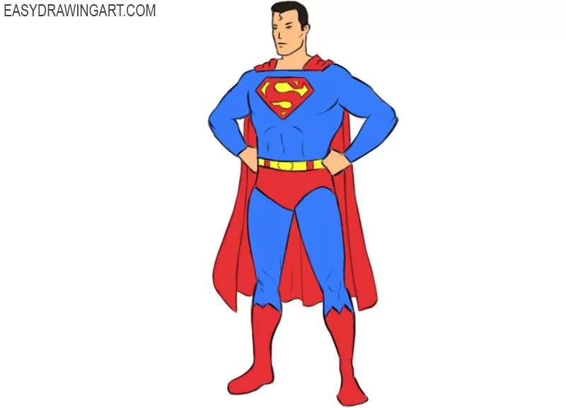 How-To-Draw-Superman-%E2%80%93-16-Steps-1 How To Draw Superman: 17 Quick Tutorials