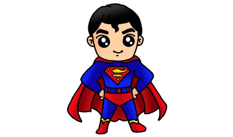 How-To-Draw-Superman-%E2%80%93-Chibi-Style-1 How To Draw Superman: 17 Quick Tutorials
