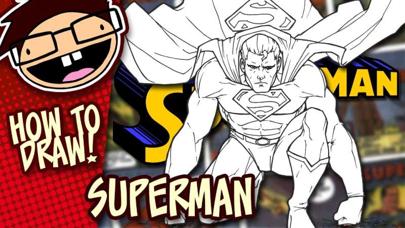 How-To-Draw-Superman-Comic-Version-%E2%80%93-Video-Art-Tutorial-1 How To Draw Superman: 17 Quick Tutorials
