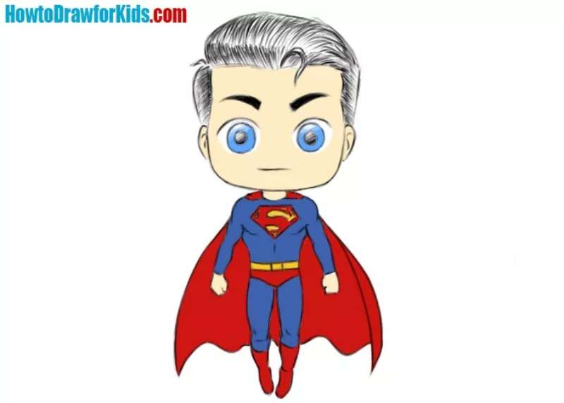 How-To-Draw-Superman-For-Kids-1 How To Draw Superman: 17 Quick Tutorials