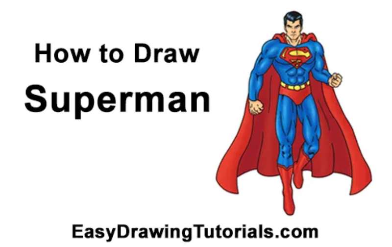 How-To-Draw-Superman-Full-Body-1 How To Draw Superman: 17 Quick Tutorials