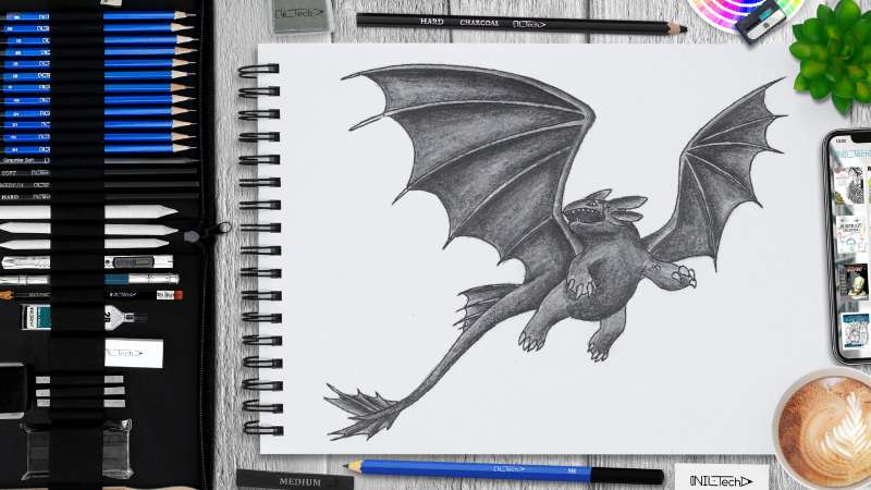 How-To-Draw-Toothless-%E2%80%93-10-Simple-Steps-1 How To Draw Toothless In A Few Steps