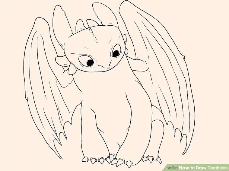 How-To-Draw-Toothless-%E2%80%93-2-Methods How To Draw Toothless In A Few Steps