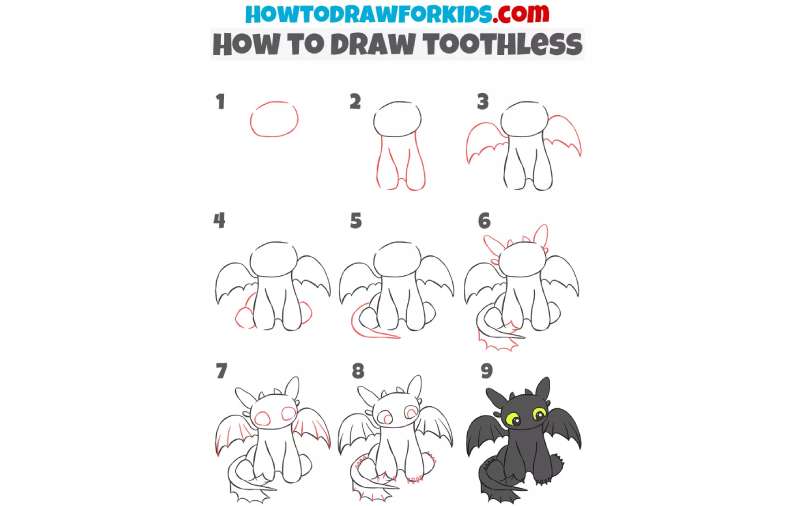 How-To-Draw-Toothless-%E2%80%93-9-Steps-1 How To Draw Toothless In A Few Steps