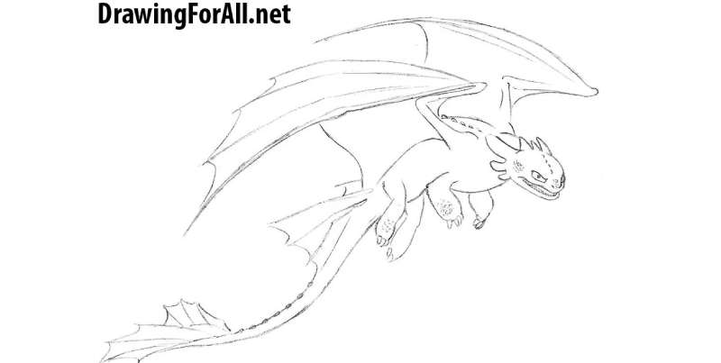 How-To-Draw-Toothless-8-Steps-1 How To Draw Toothless In A Few Steps