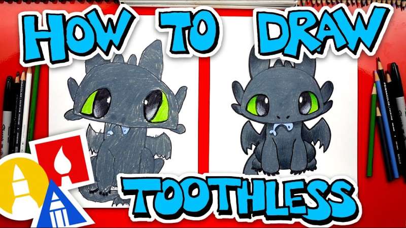 How-To-Draw-Toothless-From-How-To-Train-Your-Dragon-%E2%80%93-Youtube-Tutorial-1 How To Draw Toothless In A Few Steps
