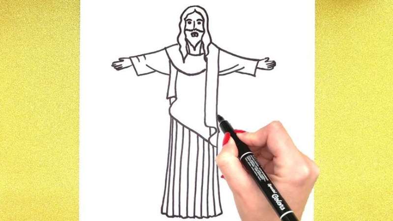 Jesus-Drawing-How-To-Draw-Jesus-1 How To Draw Jesus Quickly And Easily