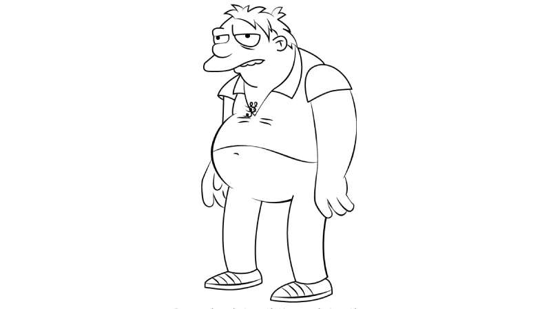 Barney-Gumble How To Draw The Simpsons Characters