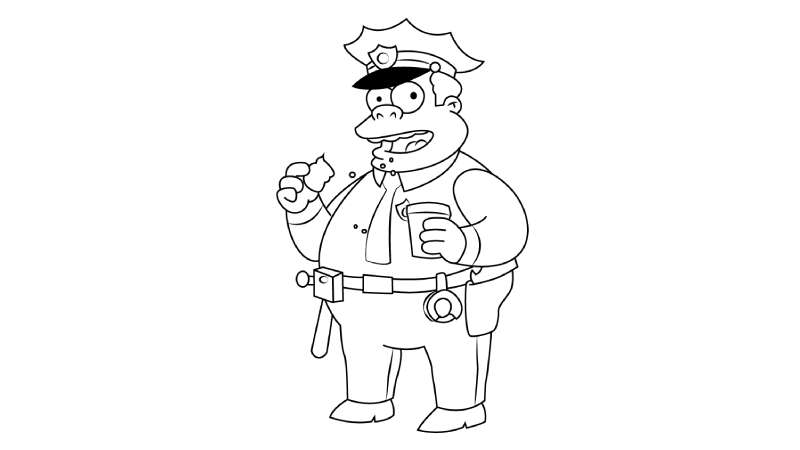 Chief-Clancy-Wiggum How To Draw The Simpsons Characters