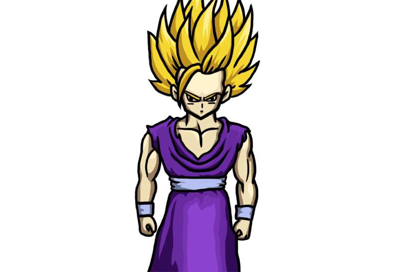 Easy-To-Draw-Gohan-In-Dragon-Ball-Z How To Draw Dragon Ball Z Characters