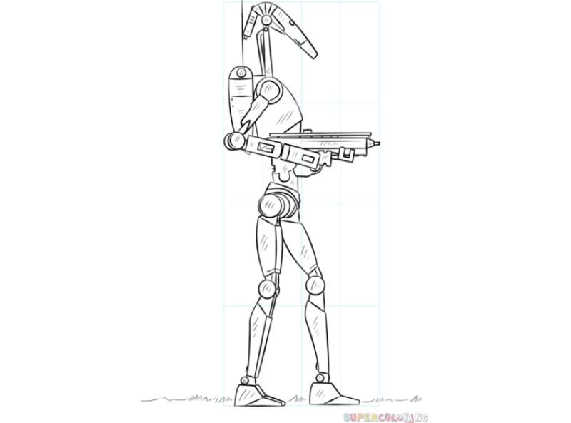 How-To-Draw-A-Battle-Droid How To Draw Star Wars Characters