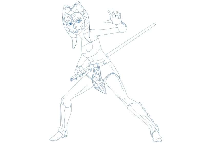 How-To-Draw-Ahsoka-Tano-From-Star-Wars-1 How To Draw Star Wars Characters