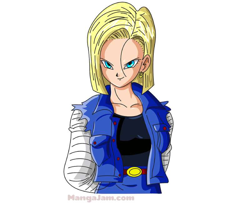 How-To-Draw-Anroid-18-From-Dragon-Ball-1 How To Draw Dragon Ball Z Characters