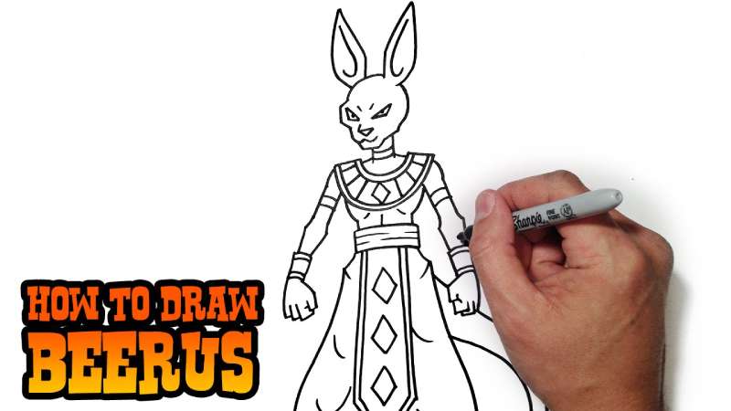 How-To-Draw-Beerus-Dragon-Ball-Z-1 How To Draw Dragon Ball Z Characters
