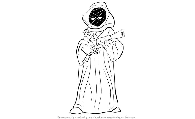 How-To-Draw-Jawa-From-Star-Wars How To Draw Star Wars Characters