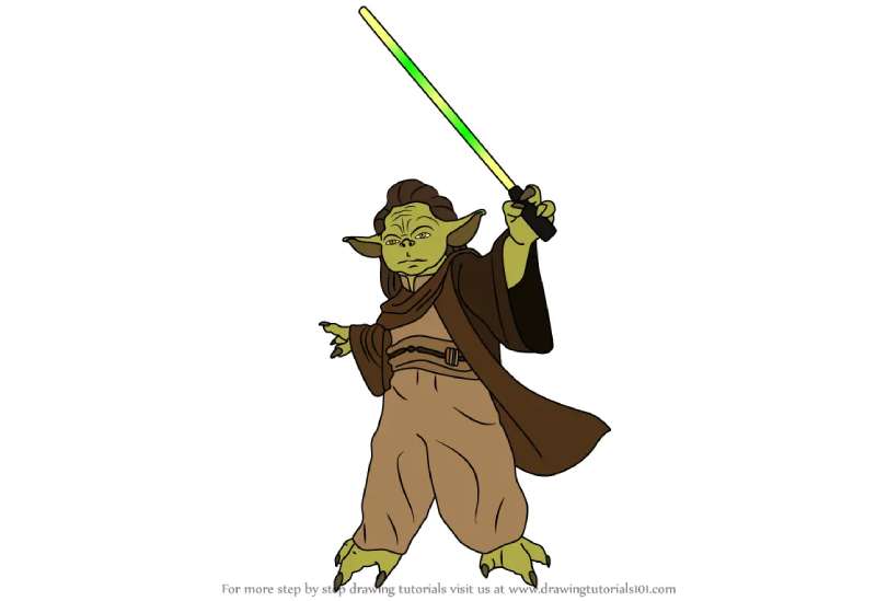 How-To-Draw-Jedi-Master-Yaddle-From-Star-Wars-1 How To Draw Star Wars Characters