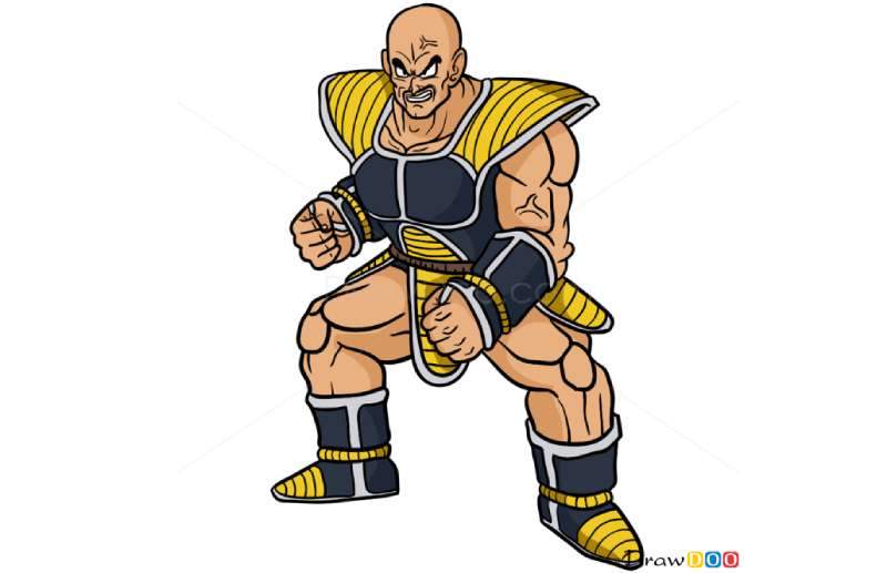How-To-Draw-Nappa-Dragon-Ball-Z How To Draw Dragon Ball Z Characters