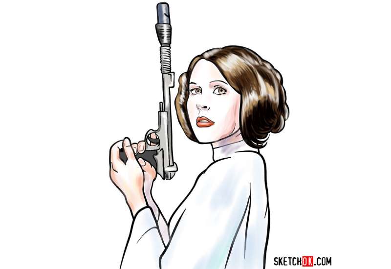 How-To-Draw-Princess-Leia-1 How To Draw Star Wars Characters