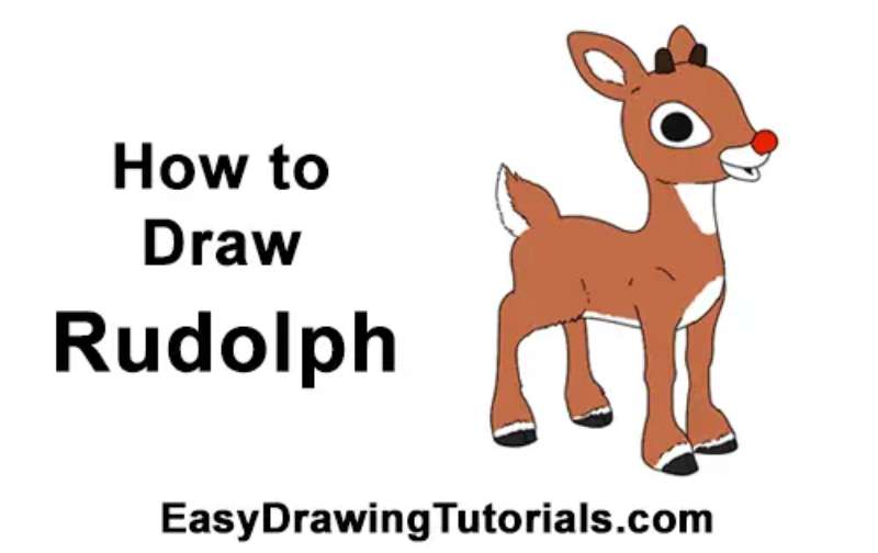 How-To-Draw-Rudolph-The-Red-Nosed-Reindeer-24-Steps-1 How To Draw Rudolph: Quick Tutorials To Follow