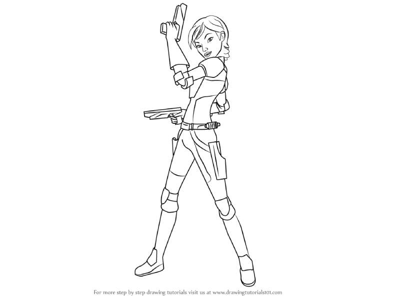 How-To-Draw-Sabine-From-Star-Wars How To Draw Star Wars Characters