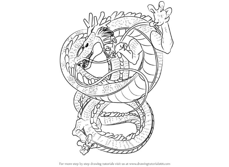 How-To-Draw-Shenron-From-Dragon-Ball-Z-1 How To Draw Dragon Ball Z Characters