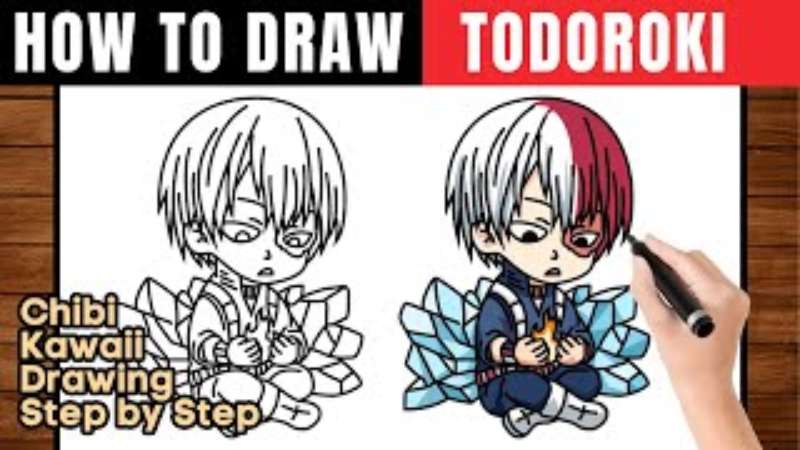 How-To-Draw-Shoto-Todoroki-Drawing-Chibi-Todoroki-Step-By-Step-1 How To Draw Todoroki: 22 Tutorials To Help You