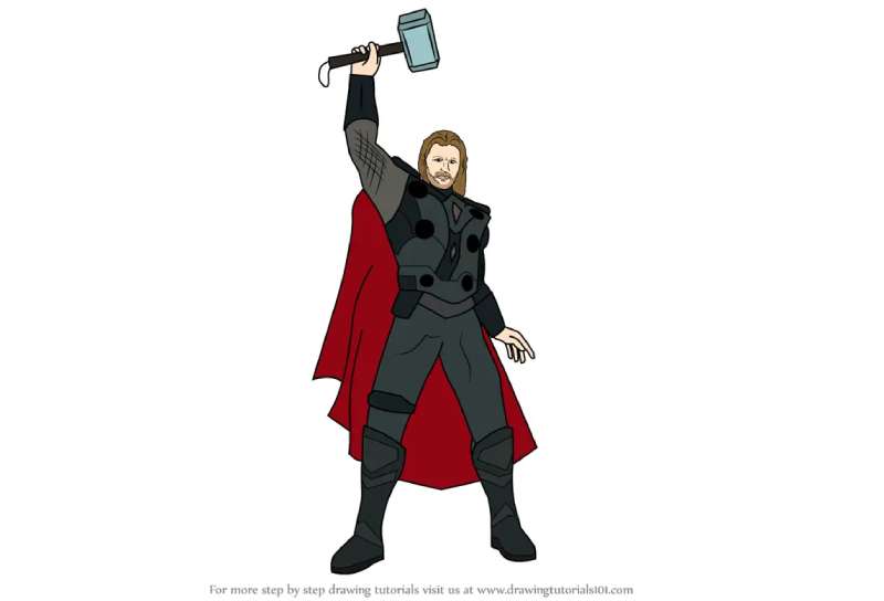 How-To-Draw-Thor-%E2%80%93-14-Steps-1 How To Draw Thor Like An Artist