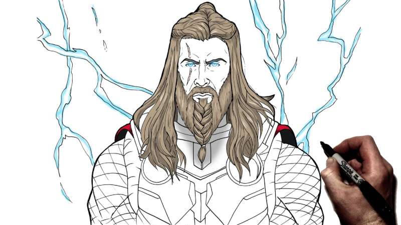How-To-Draw-Thor-Endgame-Step-By-Step-Avengers-1 How To Draw Thor Like An Artist