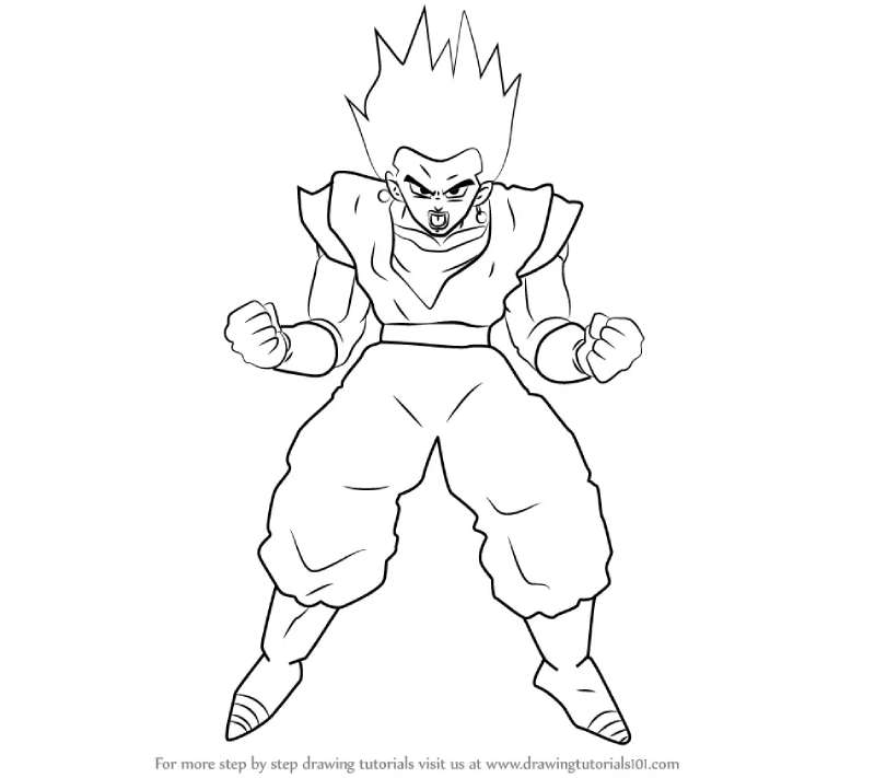 How-To-Draw-Vegito-From-Dragon-Ball-Z-1 How To Draw Dragon Ball Z Characters
