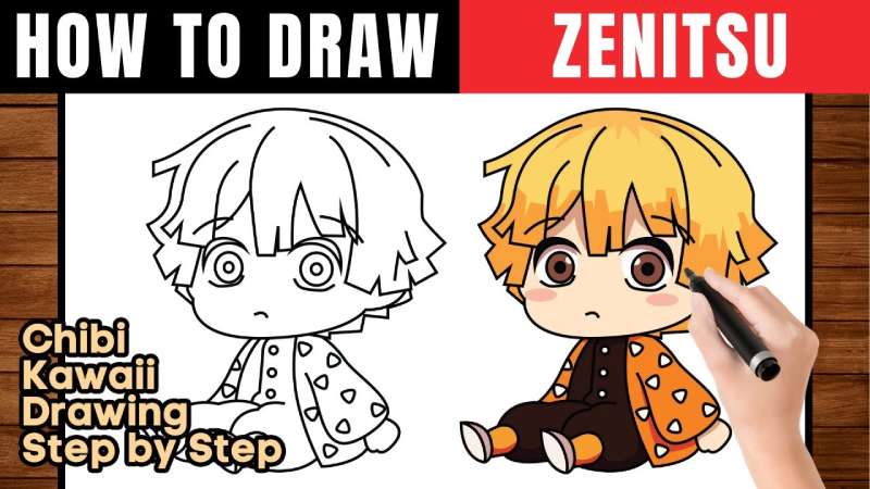 How-To-Draw-Zenitsu-Draw-Chibi-Zenitsu-Step-By-Step-1 How To Draw Zenitsu: 27 Tutorials For You