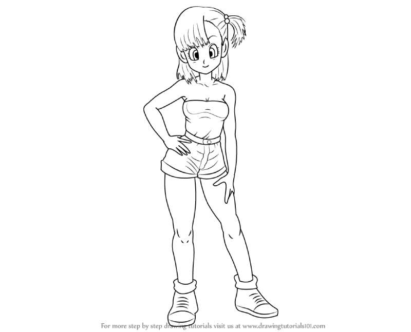 How-to-Draw-Bulma-from-Dragon-Ball-Z How To Draw Dragon Ball Z Characters