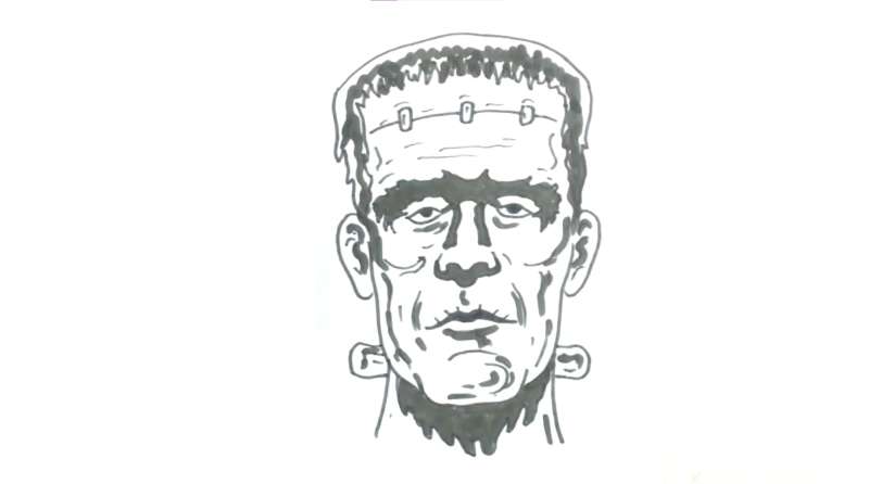 How-to-draw-Frankenstein-1 How To Draw Frankenstein’s Monster: 19 Tutorials