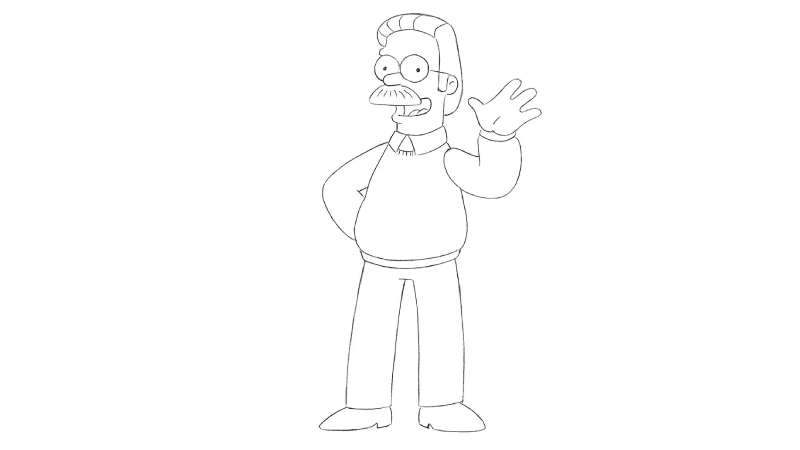 Ned-Flanders How To Draw The Simpsons Characters