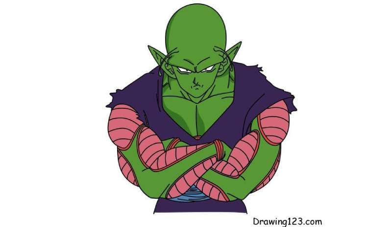 Piccolo-Drawing-1 How To Draw Dragon Ball Z Characters