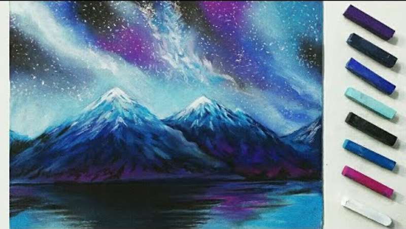Soft-Pastel-Drawing-How-To-Draw-Galaxy-With-Soft-Pastels-1 How To Draw A Galaxy Easily With No Difficulty