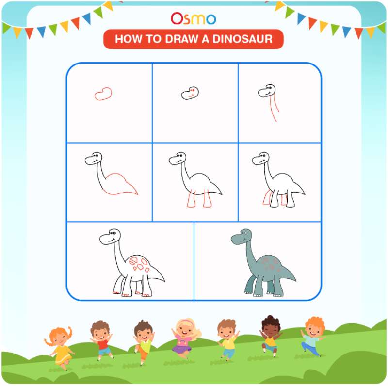 Dino-Art-for-Little-Ones_-A-Guide How To Draw A Dinosaur: Tutorials To Learn From