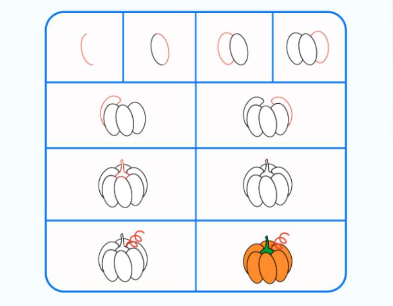 Kiddos-Guide-to-Pumpkin-Art How To Draw A Pumpkin: Tutorials To Learn From