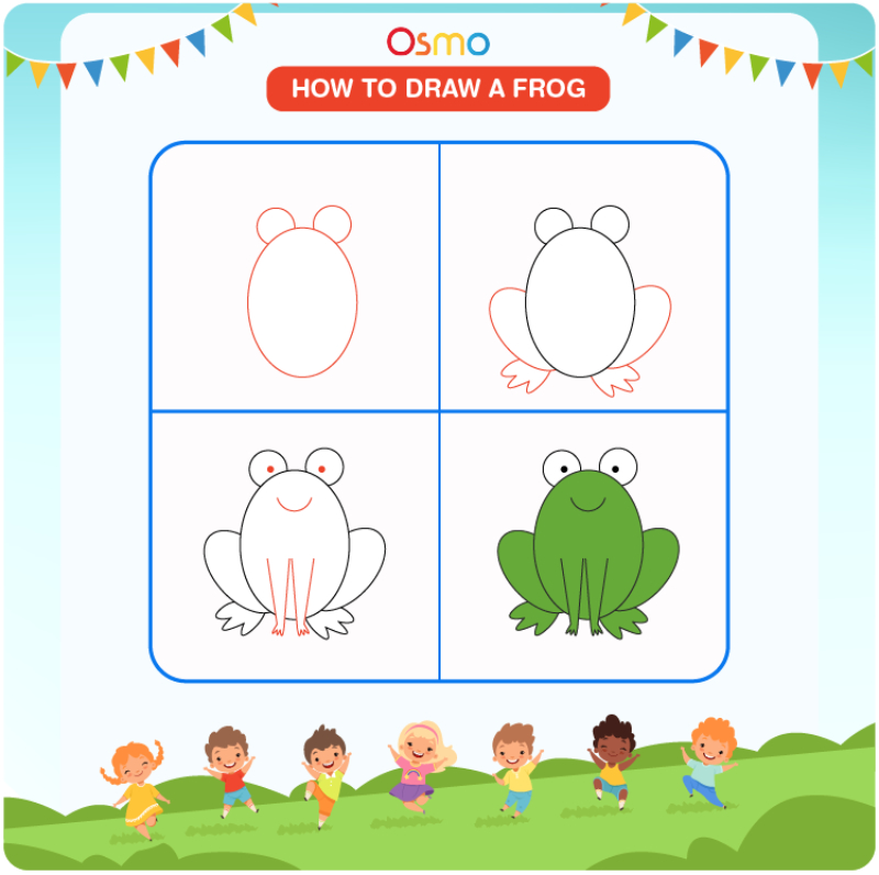 Little-Artists-Alert_-How-to-Sketch-a-Frog-the-Kiddo-Way How To Draw A Frog: Tutorials To Learn From